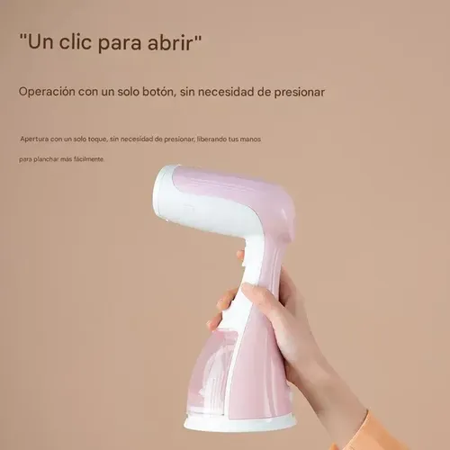 Plancha A Vapor Vertical Vaporizador Ropa Portatil Rosa Claro 15