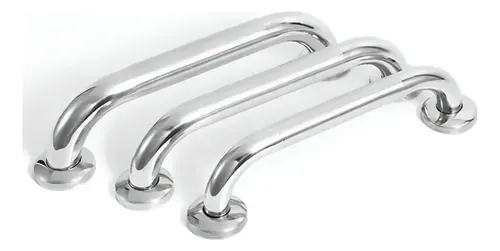 Pack De 3 Manillas (barra) Seguridad Baño Ducha Plateado 20