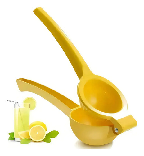 Exprimidor Manual Doble Mango Acero 2-en-1 Cocina Amarillo 12