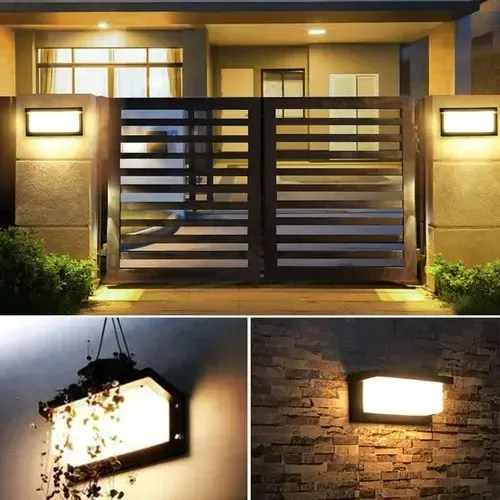 Lámpara Led Moderna Impermeable Ip65 De 24w Para Exterior Negro 8