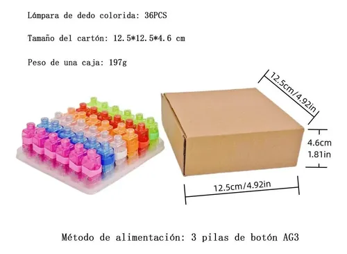 36 X Anillo Dedo Luminoso Led Puntero Sorpresa Cumpleaños Color 4