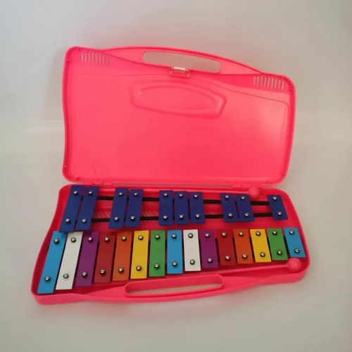 Metalofono Cromatico 25 Notas Xilofono Infantil Escolar Color Amarillo 19