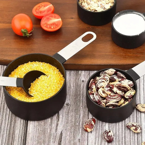 Cucharas Y Taza Medidora Con Mango Acero Inoxidable,cocina 12