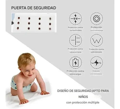 Falatale Alargador 4 Enchufes + 2 Usb Rápida 20w +1 Type C Blanco 7