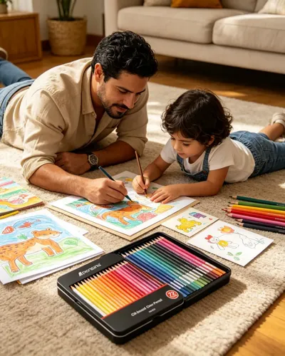 Lápices De Colores Hota 72 Unidades Artísticos Estuche Metálico Color 18