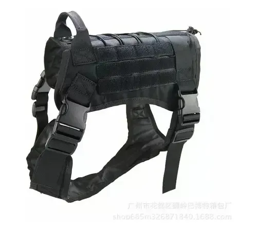 Arnés Táctico Profesional Ajustables Para Perros Grandes Color Negro Talla Del Arnés Xl 4