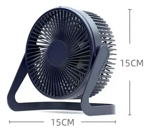 Ventilador Escritorio Usb Mini Fan Ajustable Silencioso 14 Cm Negro Plata 4 19
