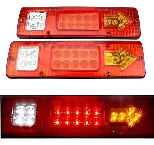 Kit Foco Led Trasero 12v Camion Tricimoto Remolque Arrastre Derecho Rojo 11