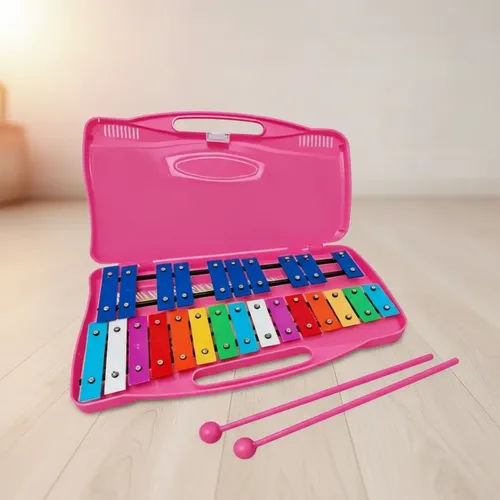 Metalofono Cromatico 25 Notas Xilofono Infantil Escolar Color Amarillo 15