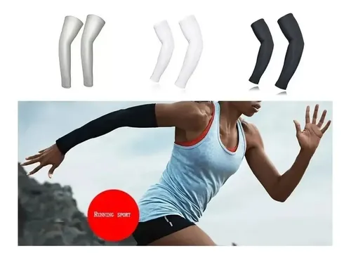 3 X Par De Mangas Deportivas Premium Para Brazos, Filtro Uv Negro.gris.blanco. 12