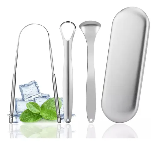 Pack 3 Raspador Limpiador Lengua Cobre Para Boca + Recogida 8