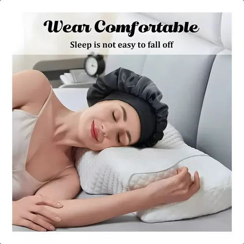 Gorro Satin Para Dormir Cabello Rizado Y Liso Evita Enredos 15