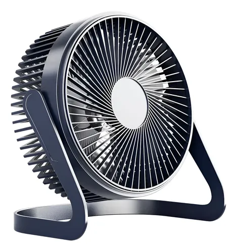 Ventilador Escritorio Usb Mini Fan Ajustable Silencioso 14 Cm Negro Plata 4 20