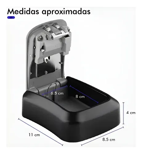 Caja Fuerte De Almacenamiento De Llaves Montada En La Pared Gris 20