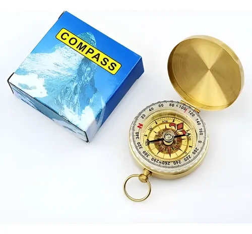 Brujula Vintage Estilo Antigua Camping Outdoor Envio Gratis Dorado