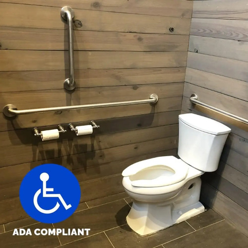 Pack De 3 Manillas (barra) Seguridad Baño Ducha Plateado 14