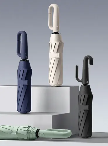 Plegable Paraguas Automático Antivendaval 20 Huesos Colgable 12