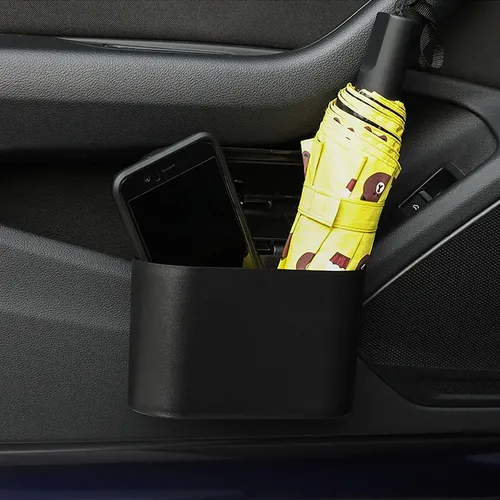 Basurero Para Auto Portatil Universal 1 Litro Negro 5