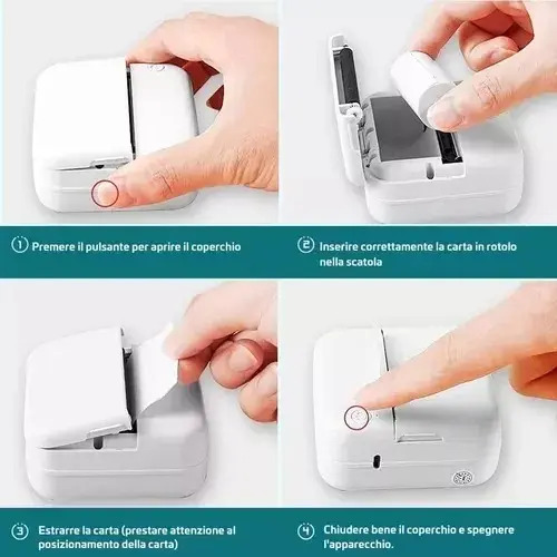 Mini Impresora Térmica Portátil Bluetooth Accesorios 13 Roll Rosa 16