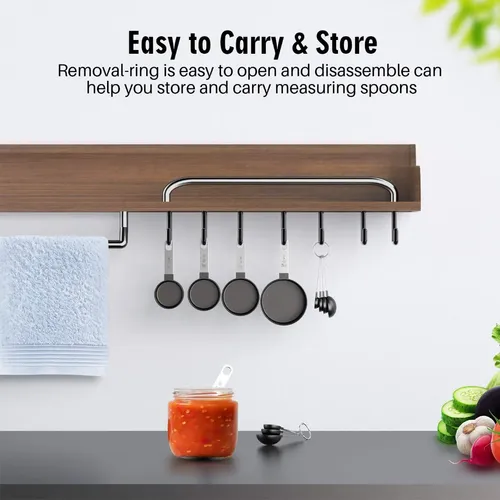 Cucharas Y Taza Medidora Con Mango Acero Inoxidable,cocina 17