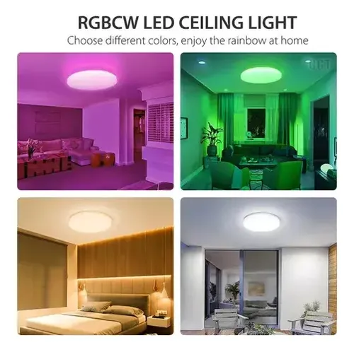 Lámpara De Techo Inteligente Wifi Ultra Delgadorgb Panel Led Rgb 5