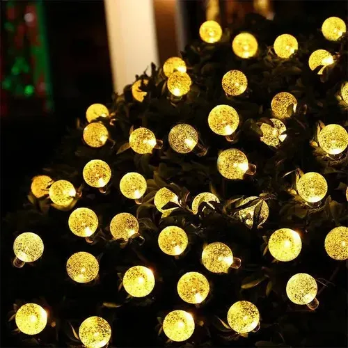 Luces De Cadena Solares 13m 80 Led Césped, Jardín Boda 13