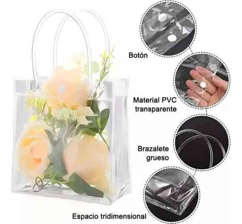 25 Bolsa Regalo Con Asa Transparentes Boda Bautizo Recuerdos Transparente 25 Bolsa Regalo Con Asa Transparentes Boda Bautizo Recuerdos 2