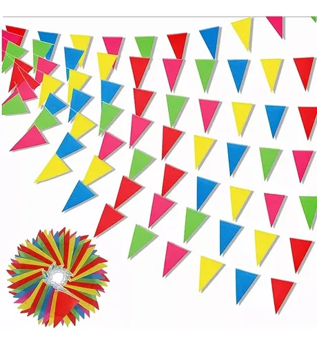 Banderines X150 Guirnaldas 80 Mt Evento/bautizo/matrimonio Multicolor 16