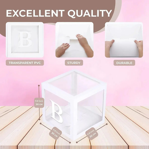 Caja Transparente Para Decoración De Escena De Cumpleaños. 7