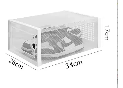 Caja Organizadora De Zapatos Set X6 Unidade Apilables Firmes Blanco 2