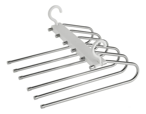 Colgador Percha Mágico Plegable Pantalon 6 En 1 Metalvenzhop 10