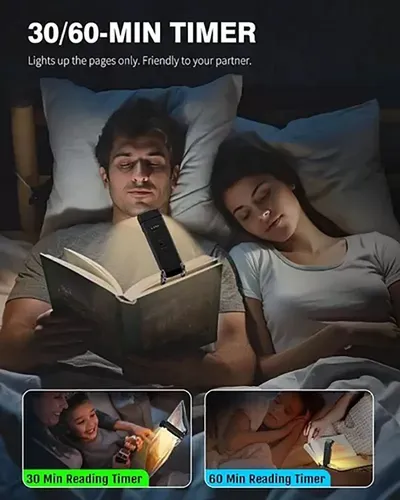 Luz De Lectura Para Leer Luz Para Leer Libros Recargable Negro 17