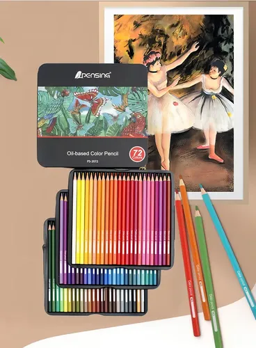 Lápices De Colores Hota 72 Unidades Artísticos Estuche Metálico Color 3