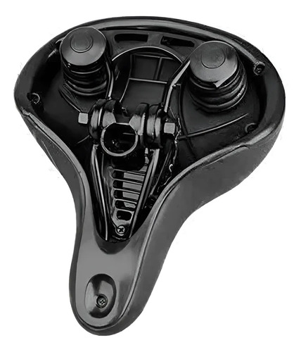 Sillin Bicicleta Antiprostático Cómodo Amplio Reflectante Negro 26 Cm 20.6 Cm 12