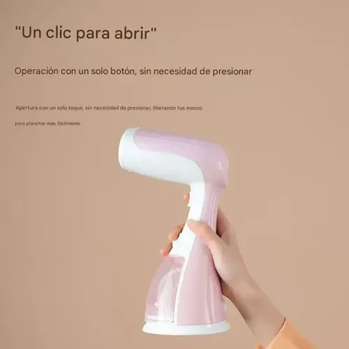 Plancha A Vapor Vertical Vaporizador Ropa Portatil Rosa Claro 5