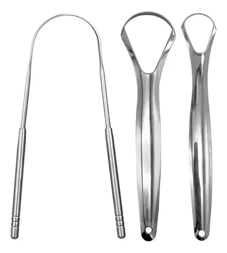 Pack 3 Raspador Limpiador Lengua Cobre Para Boca + Recogida 4