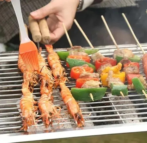12 Brochetas Pinchos Anticucho Acero Barbacoa Parrilla Asado 15