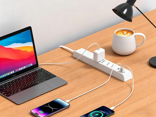 Falatale Alargador 4 Enchufes + 2 Usb Rápida 20w +1 Type C Blanco 17
