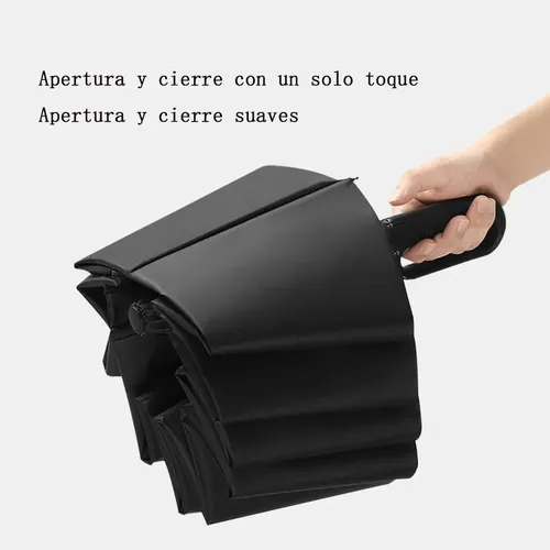 Plegable Paraguas Automático Antivendaval 20 Huesos Colgable 16