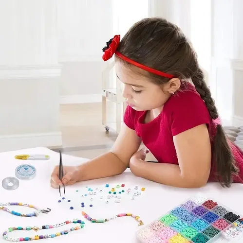 Set Mostacillas Arcilla 24 Color Pulseras Collares Bisuteria Conjunto De Polímero De Adorno De Bricolaje De Cuentas De Arcilla 6000pcs 20 Cm 19 Cm 16