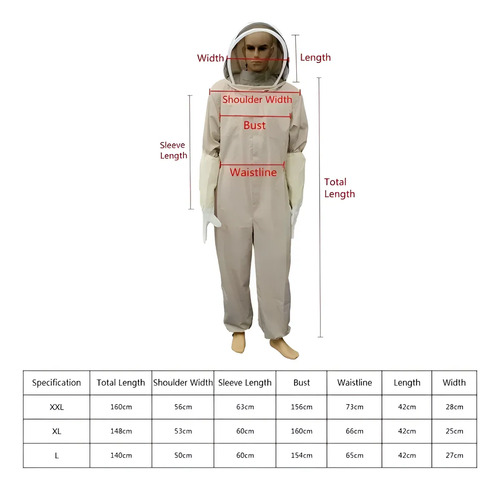 Trajes De Apicultura Ventilados De Cuerpo Completo Para Adul 8