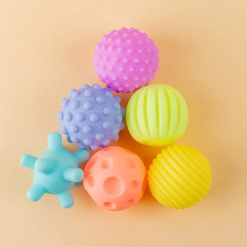 Soft Balls 6 Pelotas Sensoriales Texturizadas Para Bebes 9