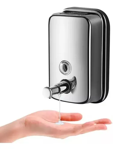 Dispensador De Jabón Acero Inoxidable 304 500 Ml Color Plateado 9