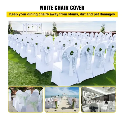4 Unidades !! Funda Sillas Spandex Para Evento Blanco 15