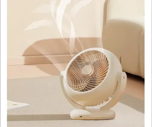 Ventilador Portátil Recargable Usb De Tres Velocidades 16.51 Cm Blanco 4 16