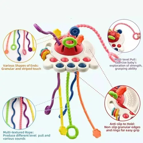 Juguetes Sensoriales Para Bebés Montessori 4 En 1 Multiuso 15