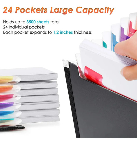 A4 Carpeta Organizadora Clasificadora Archivo 24 Fuelles 15
