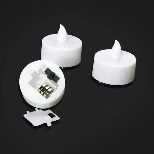 Pack 24 Velas A Pila De Led Con Efecto Llama Dorado Vela 10