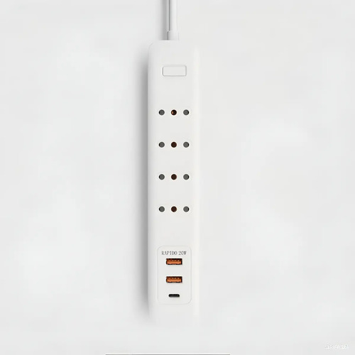 Falatale Alargador 4 Enchufes + 2 Usb Rápida 20w +1 Type C Blanco 19
