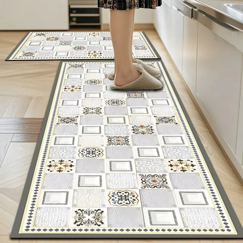 Set 2 Alfombras De Cocina Antideslizante - Córdova Green Verde Alfombra 8